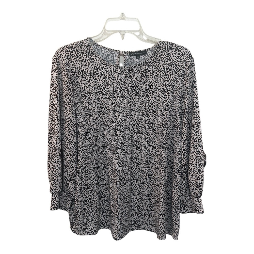 Adrianna Papell Black and White Boxy Blouse